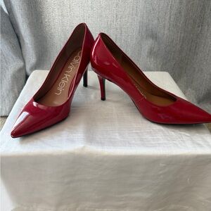Calvin Klein Glossy Red Heels